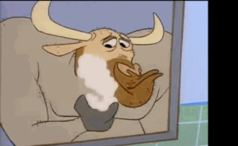 a yak, shaving